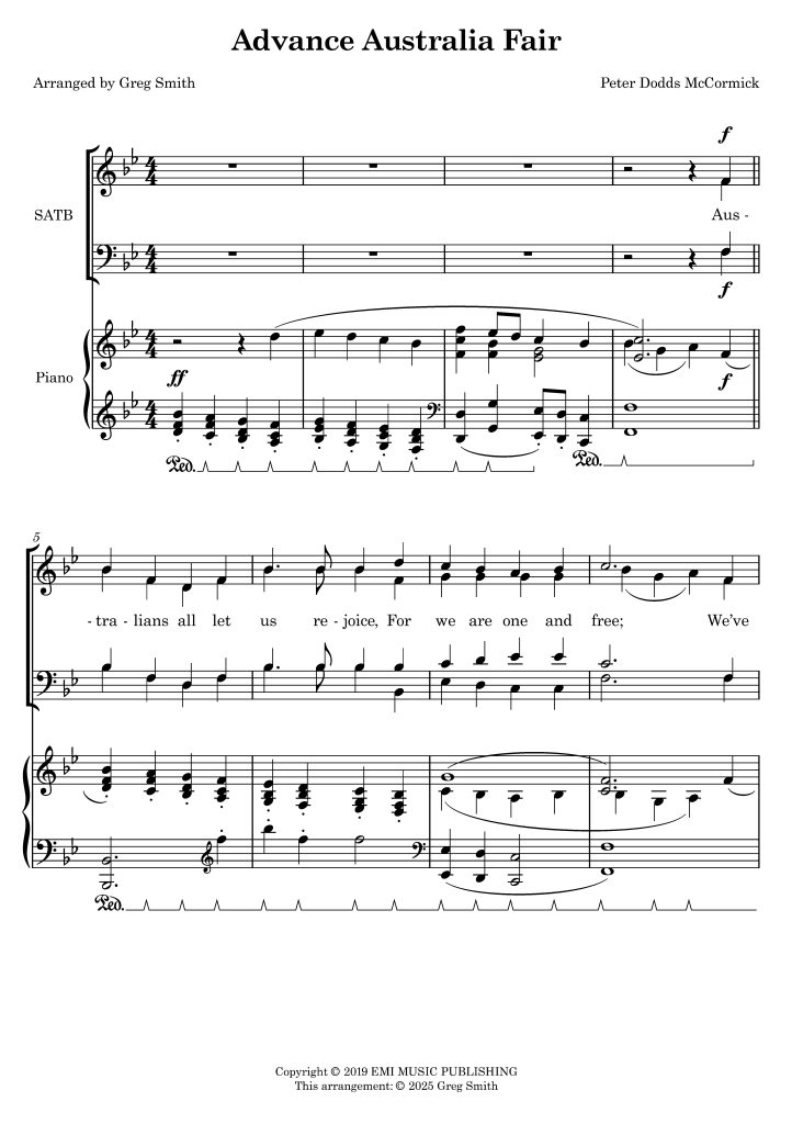 Advance Australia Fair (Peter Dodds McCormick) - Sample