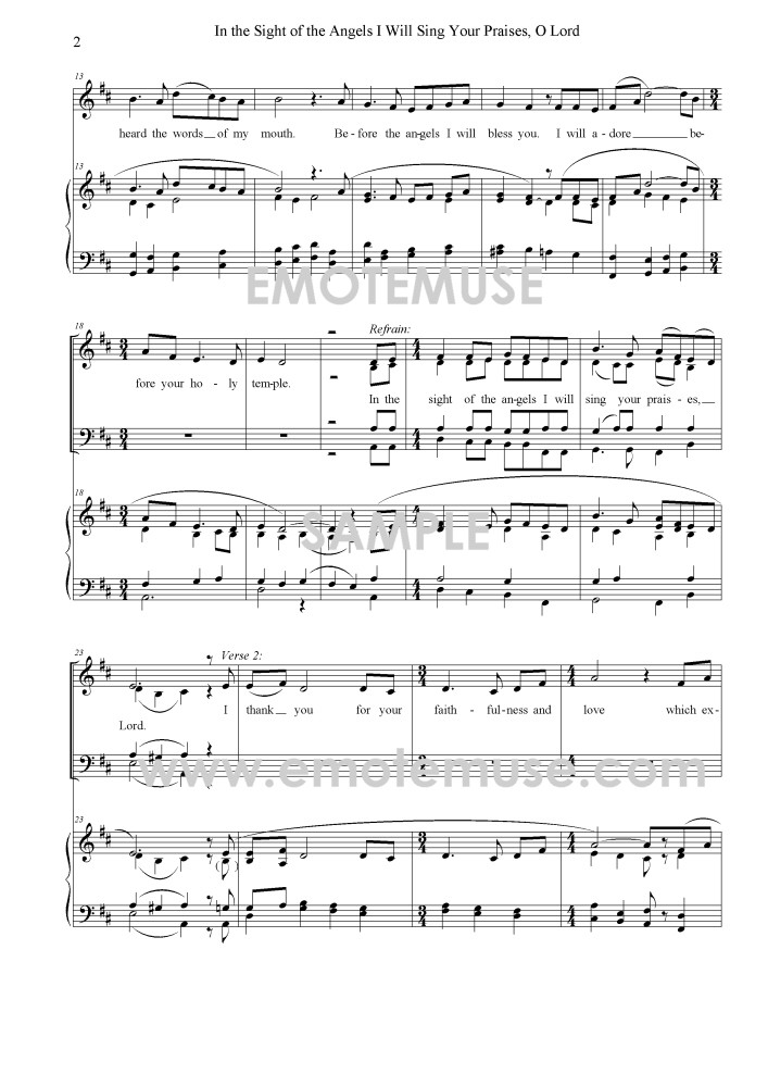 In the Sight of the Angels (Psalm 137; Greg Smith) -        Sample