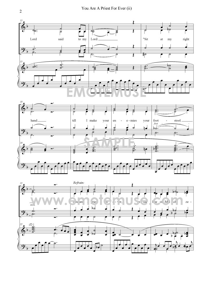 You are a priest for ever (setting ii) (Psalm 110; Greg          Smith) - Sample
