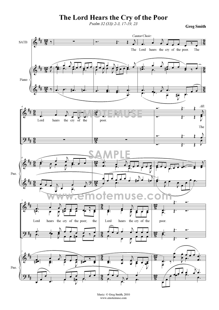 The Lord Hears the Cry of the Poor (Psalm 32; Greg Smith)        - Sample